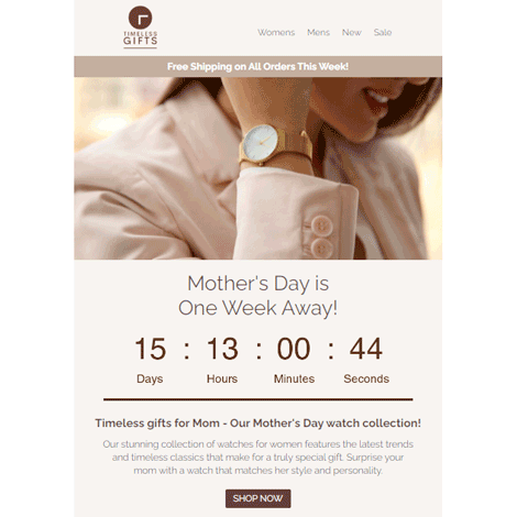 Mother's Day Elegant Countdown